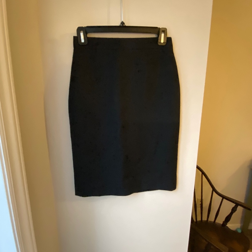 J.Crew Black Double Serge Wool No.2 Pencil Skirt